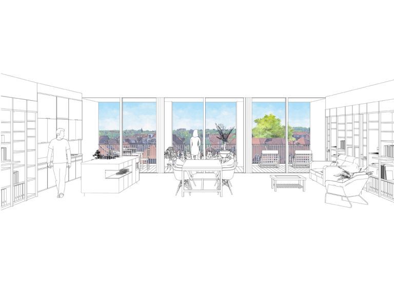 Vue depuis intérieur logement